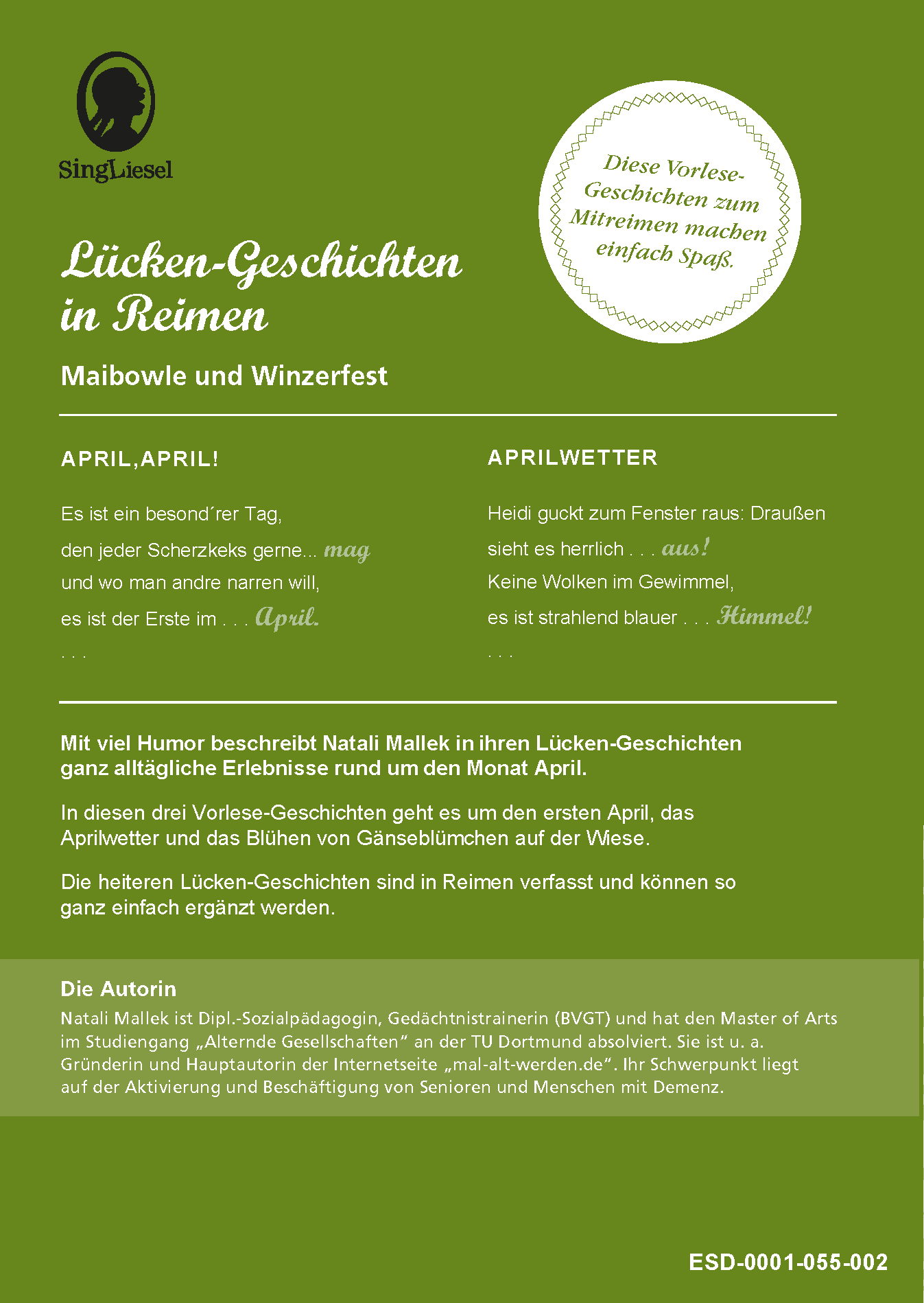 April - Lücken-Geschichten in Reimen. Sofort PDF Download. Beschreibung