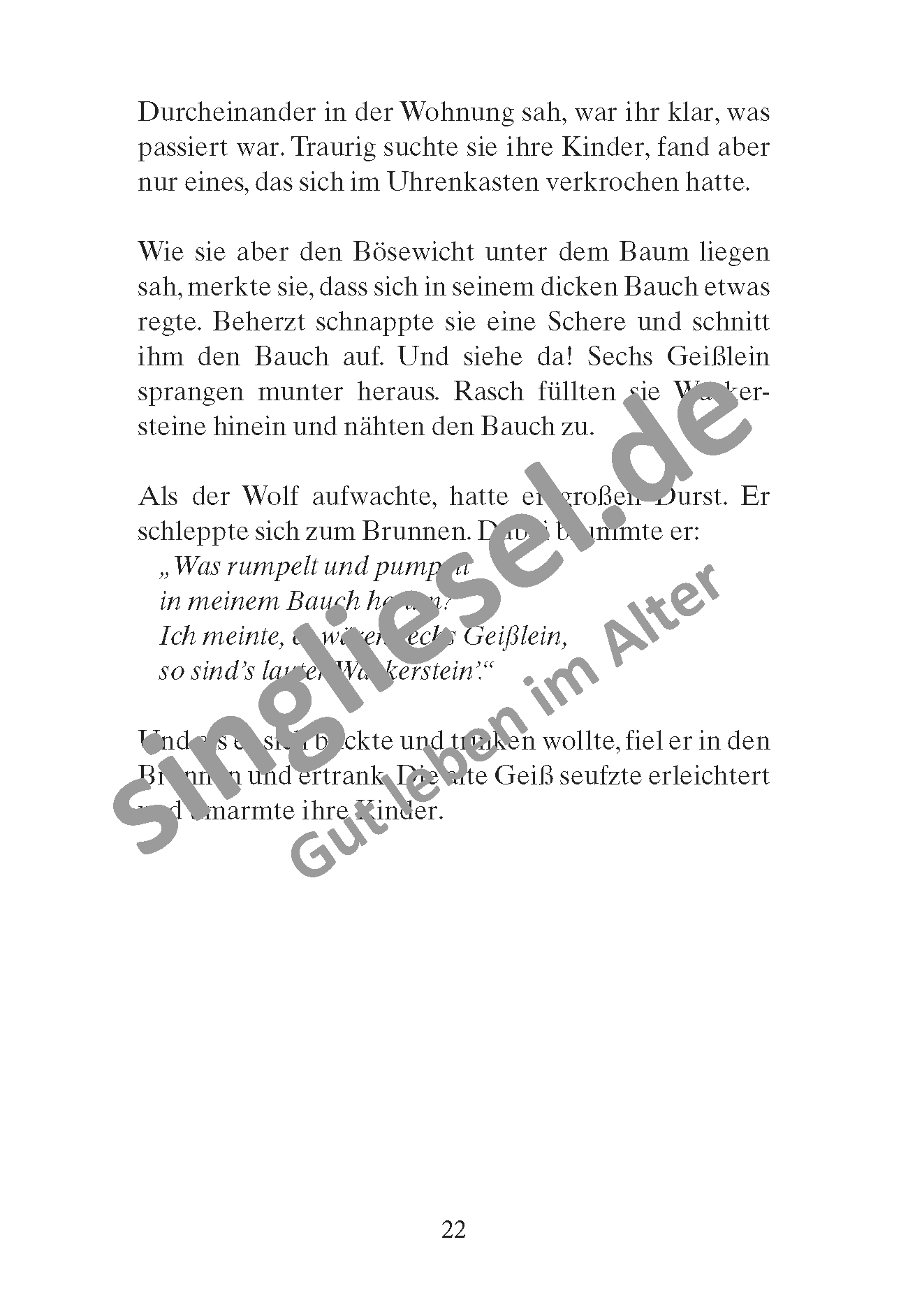 Märchen für Senioren. „Der Wolf und die sieben Geislein“ u.v.m. (PDF) Märchen-Quiz Seite 3
