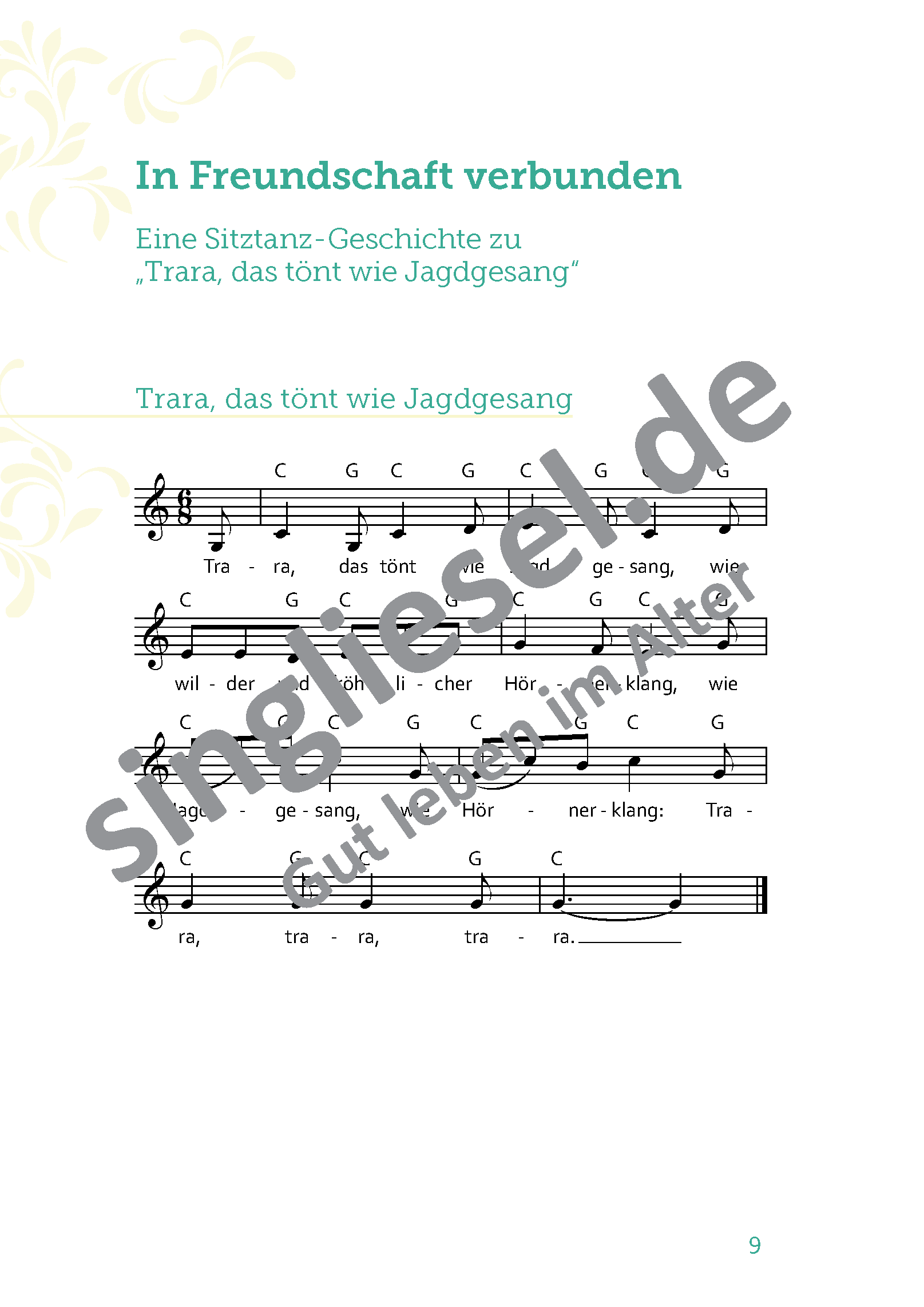 Trara, das tönt wie Jagdgesang Seite  Sitztanz Geschichten für Senioren Mit Noten Band 3 Sofort-Download als PDF 