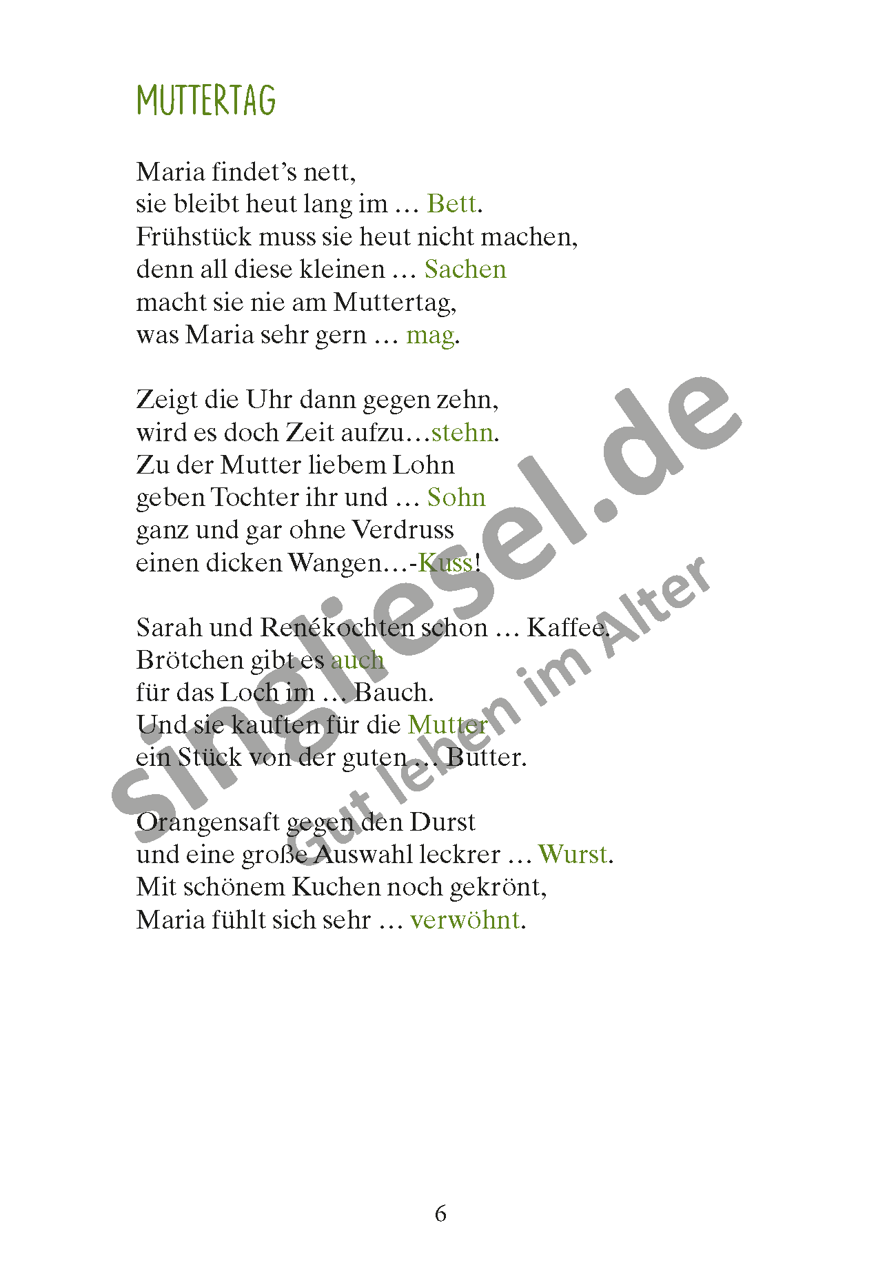Lückengeschichten in Reimen – Mai (Sofort-Download als PDF)