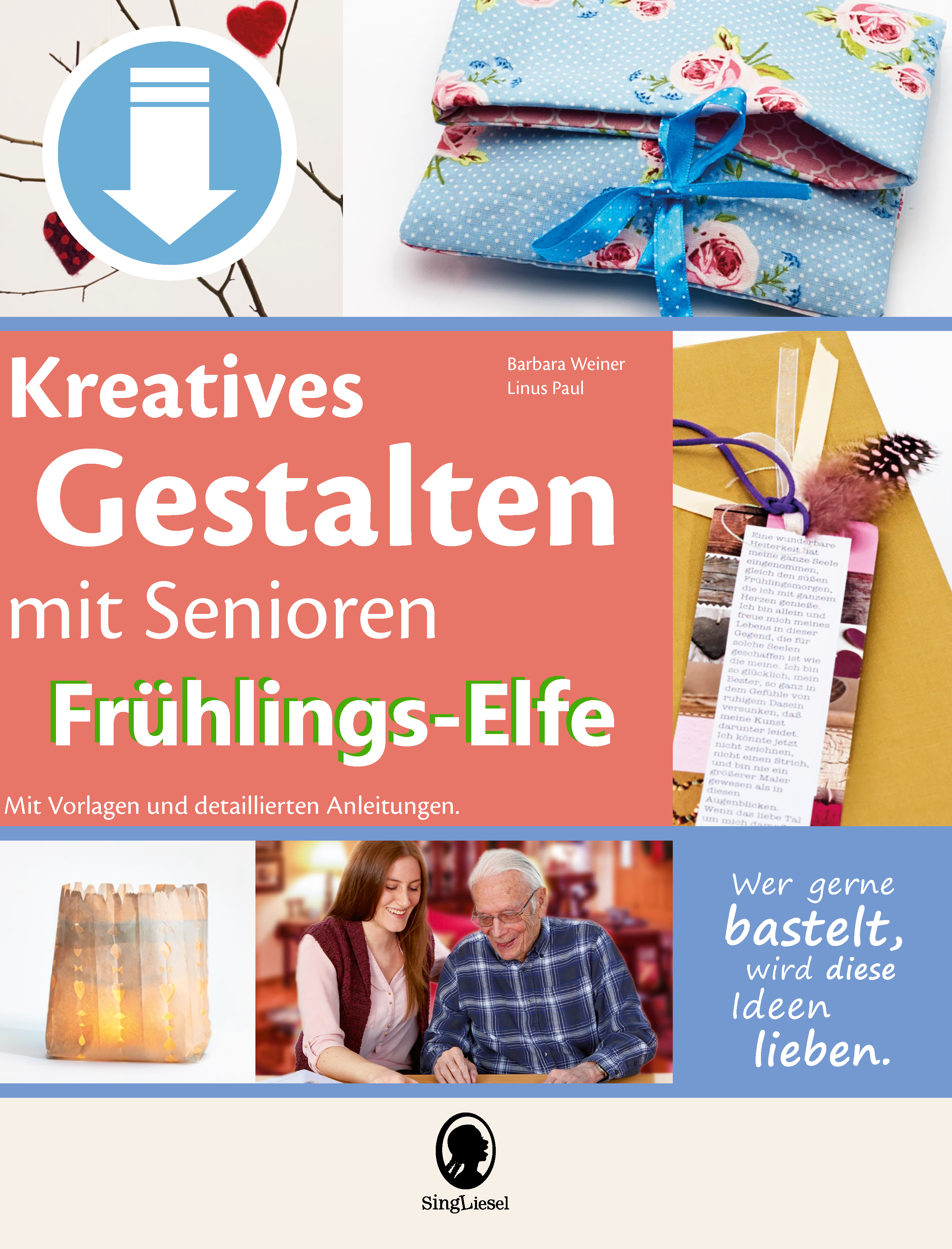 Basteln mit Senioren Sofort-Download als PDF Elfen Figur Cover