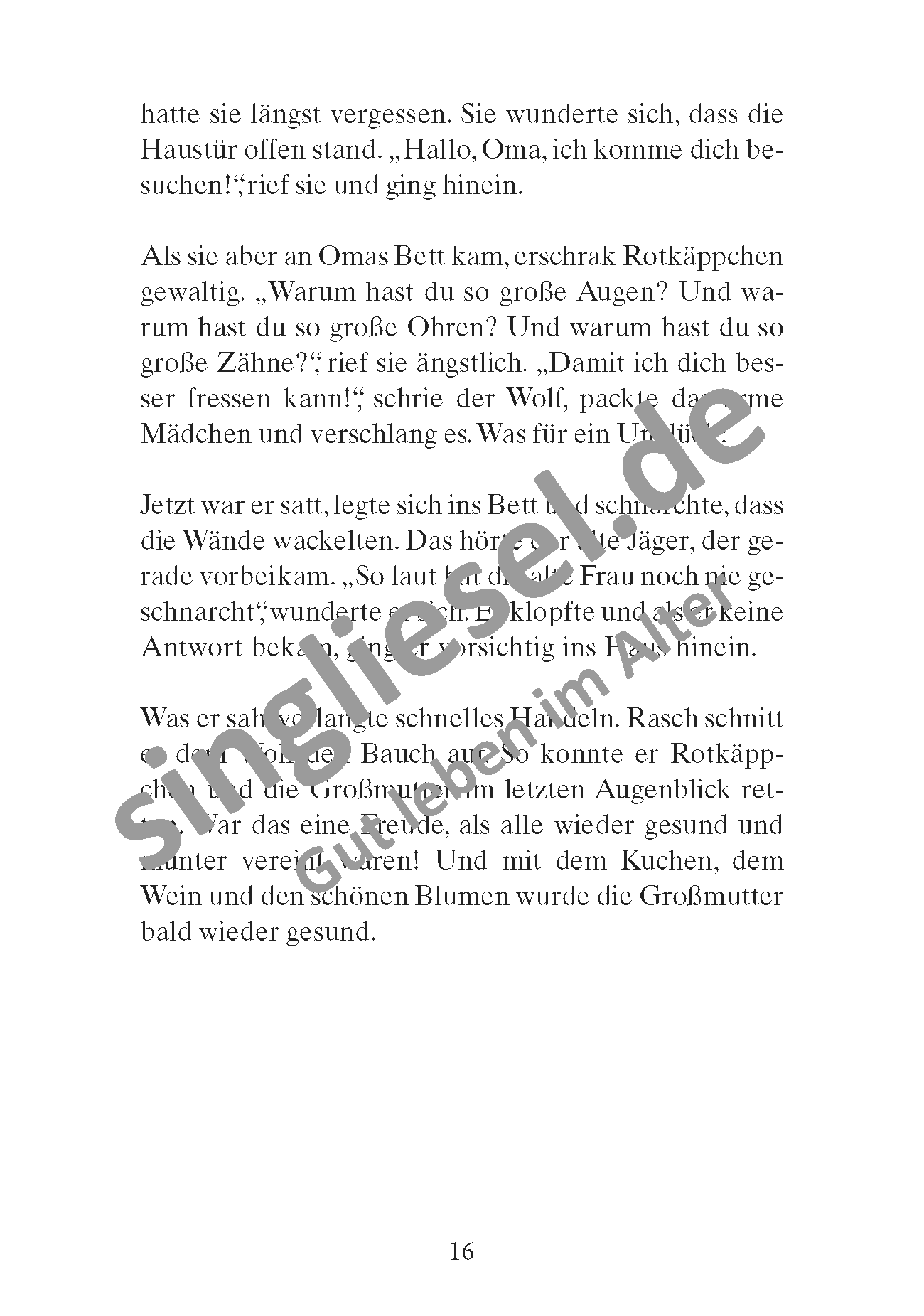 Märchen für Senioren. „Rotkäppchen“ u.v.m. (PDF) Vorlesegeschichte Seite 3