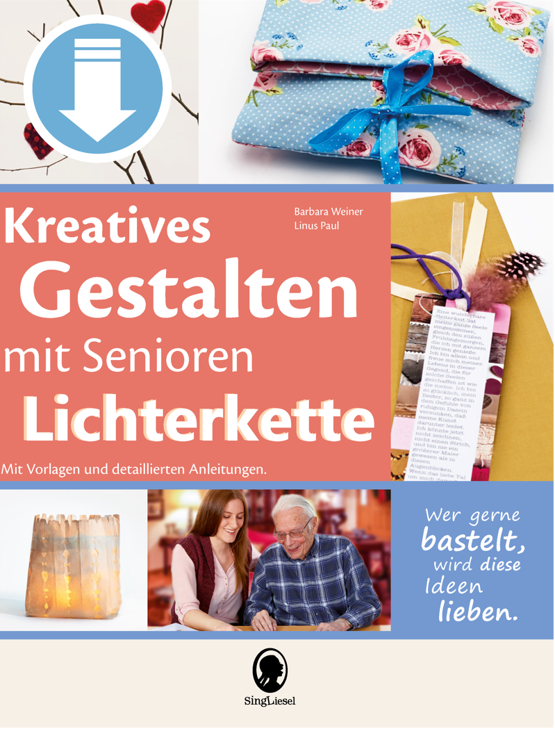 Kreatives Gestalten mit Senioren - Lichterkette mit Vorlagen und Anleitungen Sofort-Downlaod als PDF