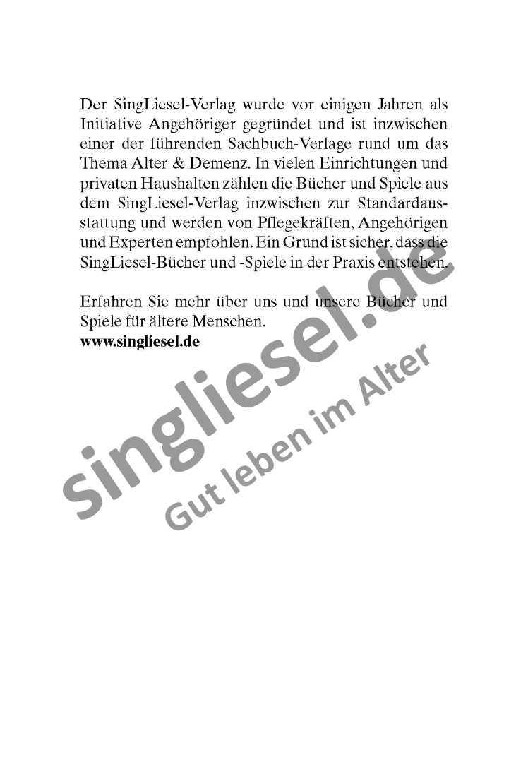 Geschichten Senioren PDF Reimgeschichten: Leckereien Über den SingLiesel Verlag