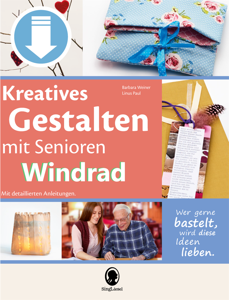 Basteln mit Senioren Sofort-Download als PDF Windrad Cover