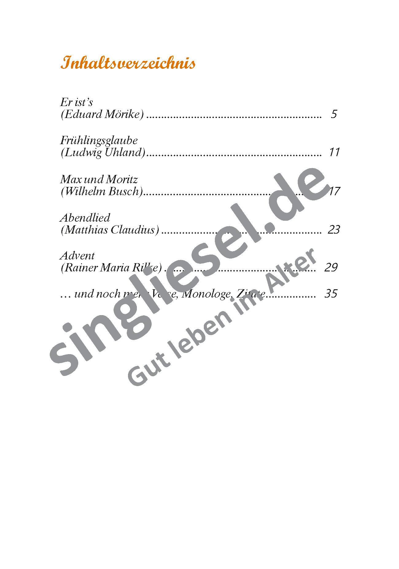 Gedichte für Senioren - Band 4 (Sofort-Download als PDF)