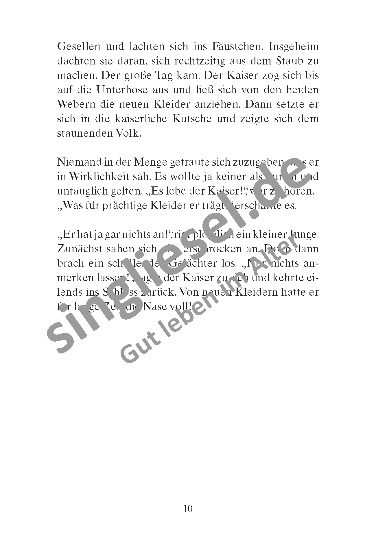 Märchen für Senioren. „Des Kaisers neue Kleider“ u.v.m. (PDF) Vorlesegeschichte Seite 3