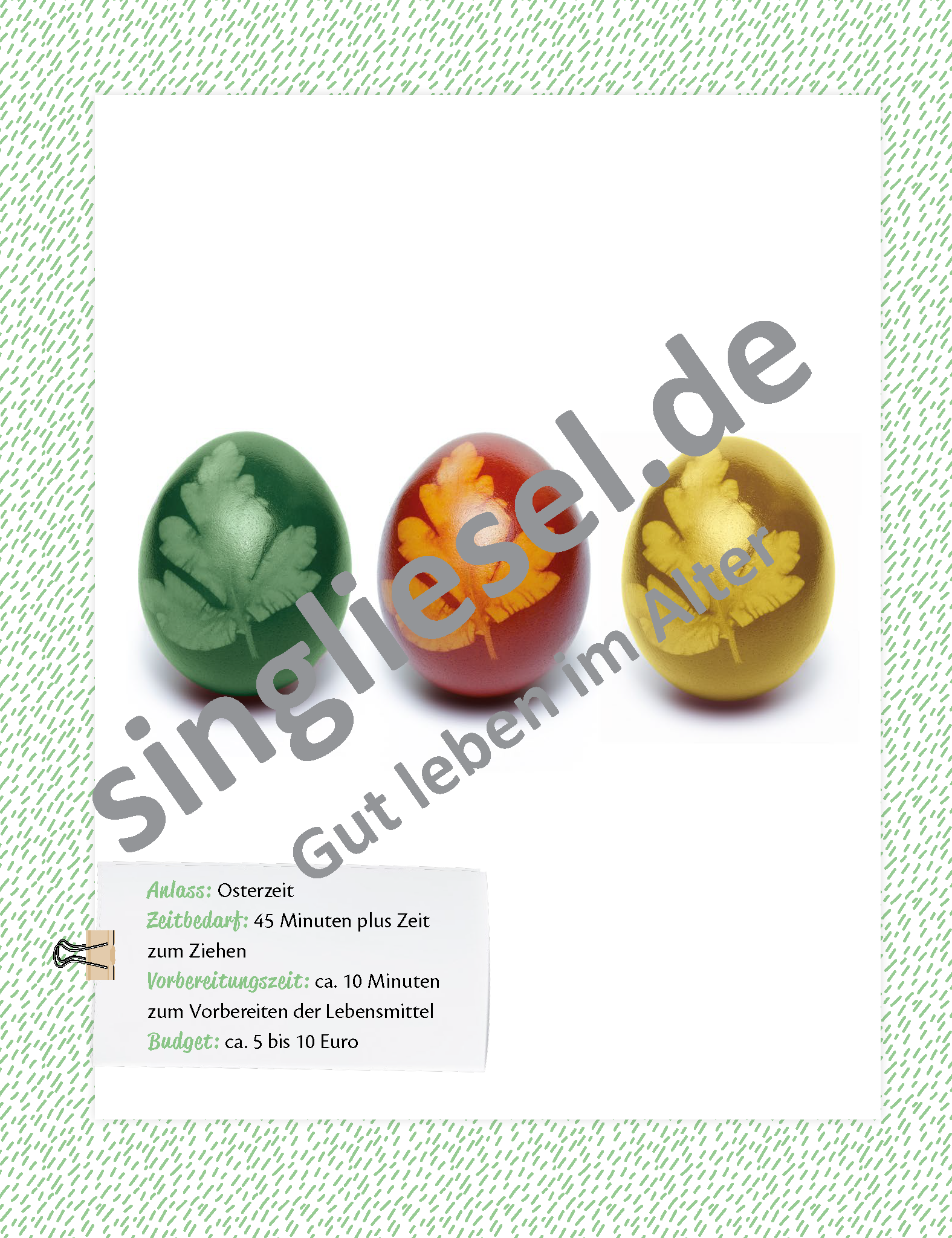 Farbige Eier - Download - SingLiesel Bastelideen