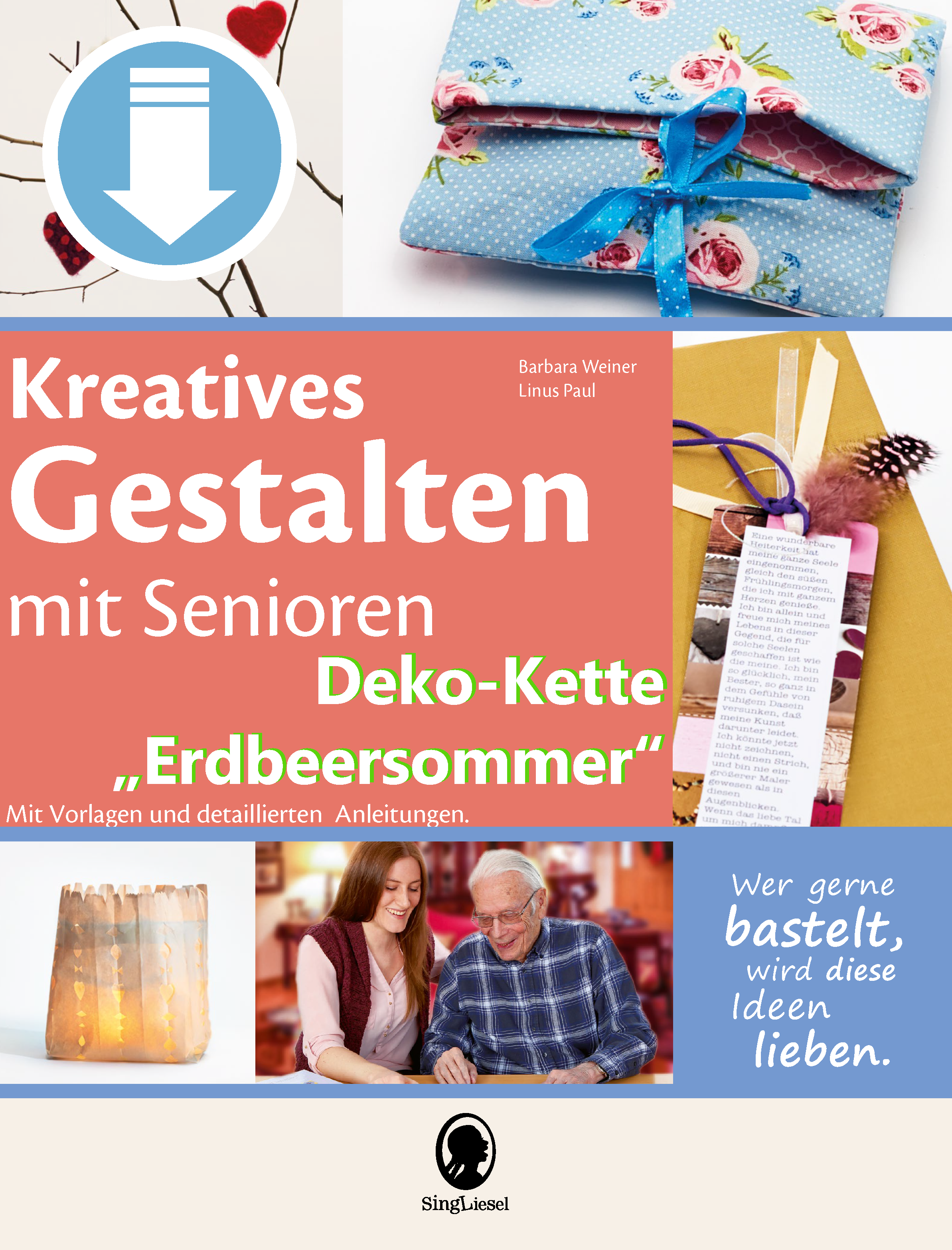 Bastel Ideen- Deko-Kette SingLiesel - Erdbeere - Erdbeersommer