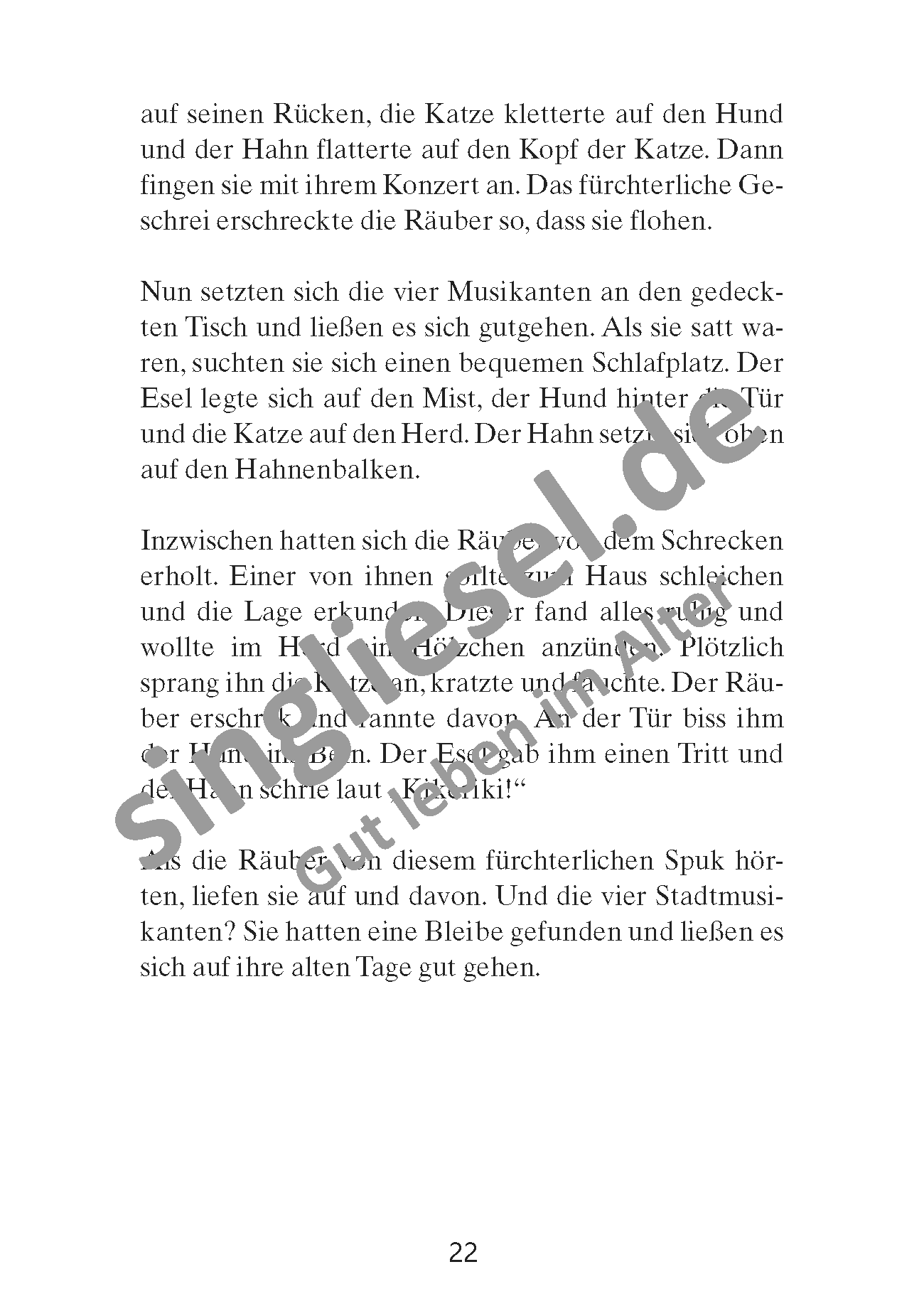 Märchen für Senioren. „Bremer Stadtmusikanten“ u.v.m. (PDF) Vorlesegeschichte Seite 3