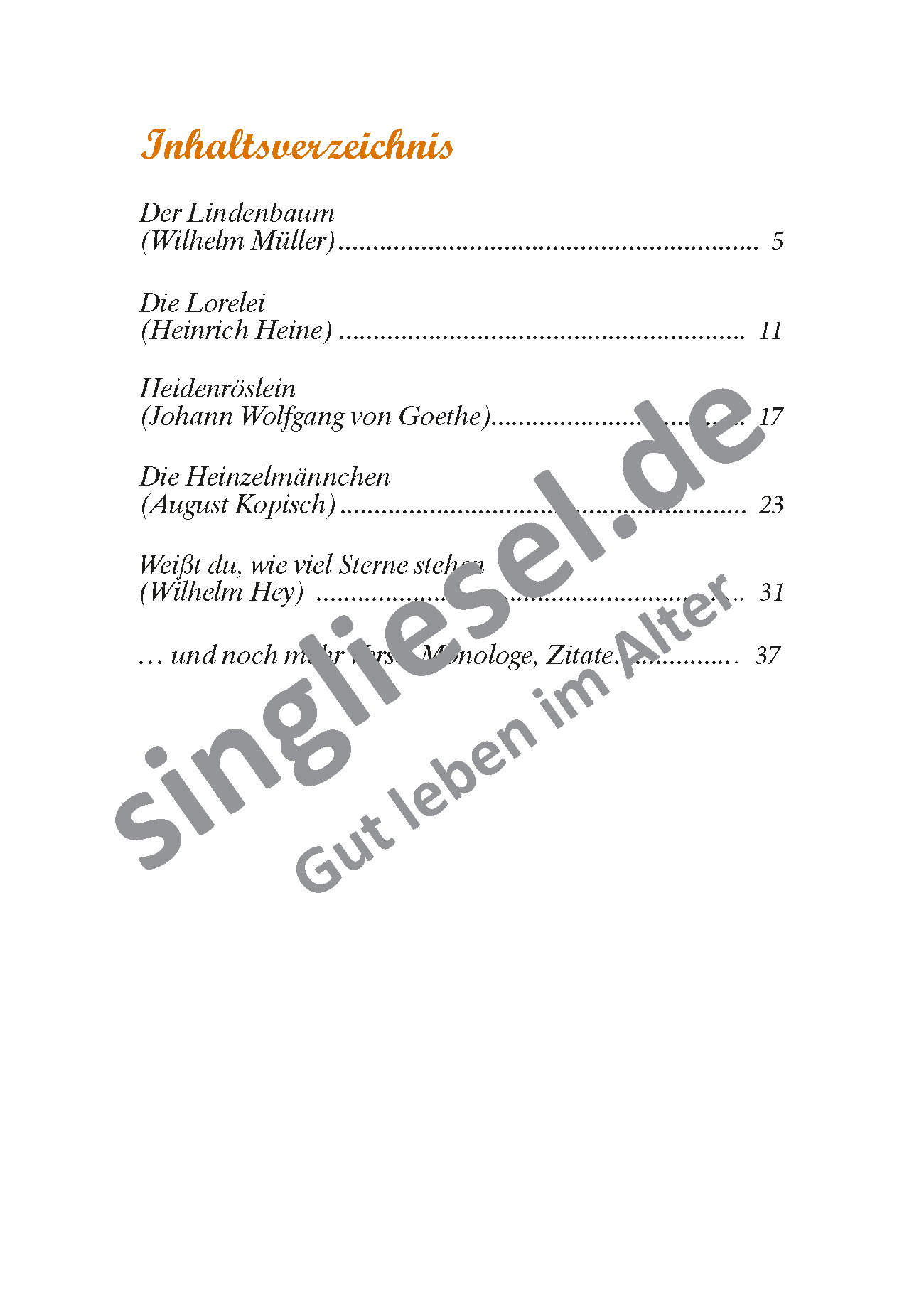 Gedichte für Senioren - Band 1 (Sofort-Download als PDF)