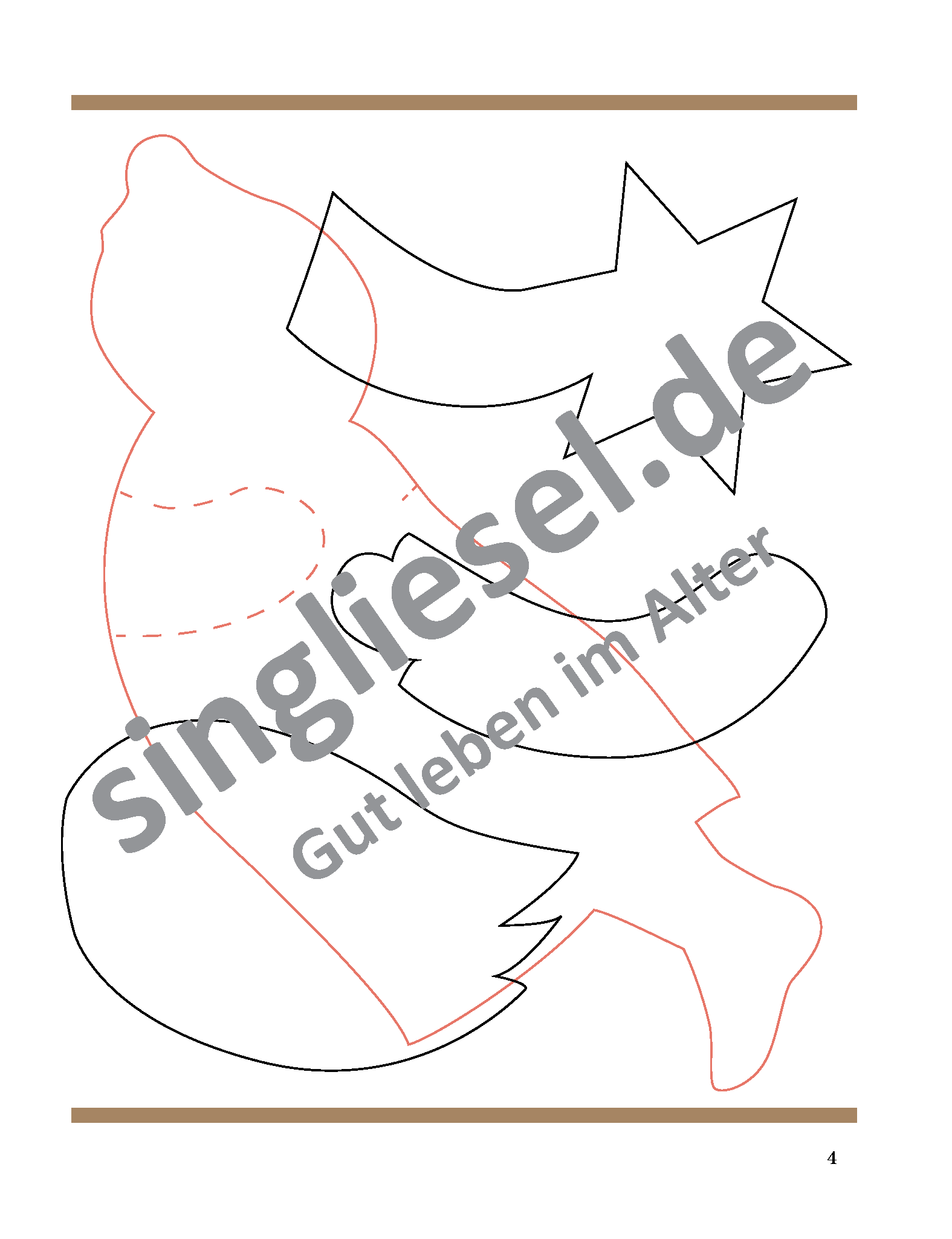 Basteln mit Senioren Sofort-Download als PDF Engel Figur mit Schwiingflügeln Vorlage