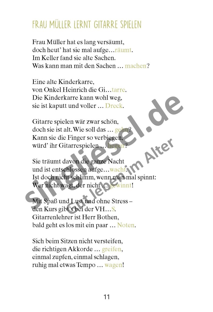 Zeitvertreib - Lückengeschichten in Reimen (Sofort-Download als PDF)