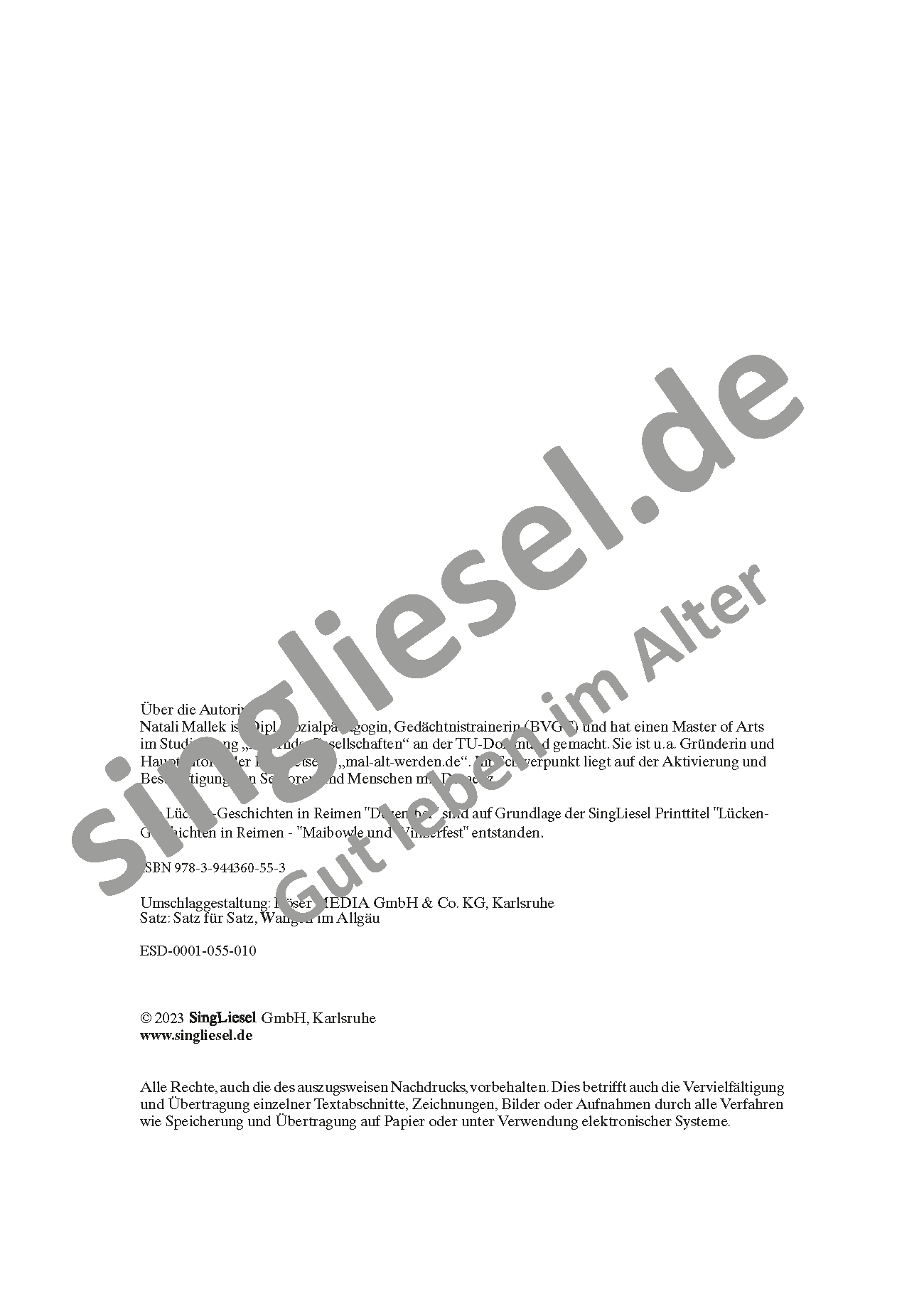 Dezember - Lücken-Geschichten in Reimen. Sofort PDF Download. Singliesel Verlag