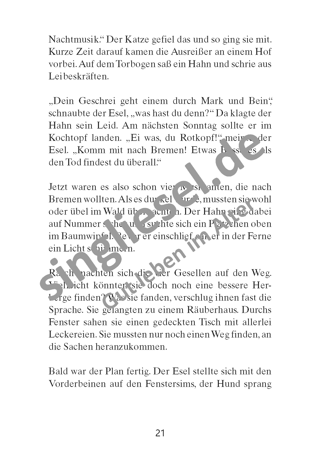 Märchen für Senioren. „Bremer Stadtmusikanten“ u.v.m. (PDF) Vorlesegeschichte Seite 2