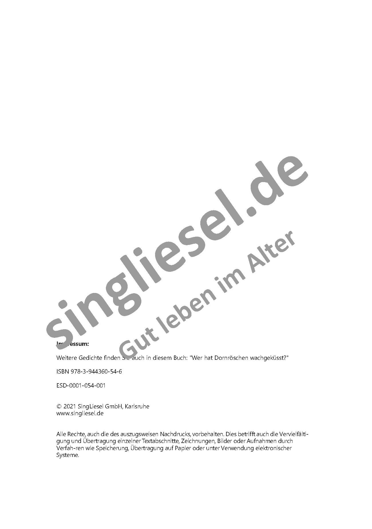Märchen für Senioren. „Schneewittchen“ u.v.m. (PDF) Sofort-Download PDF