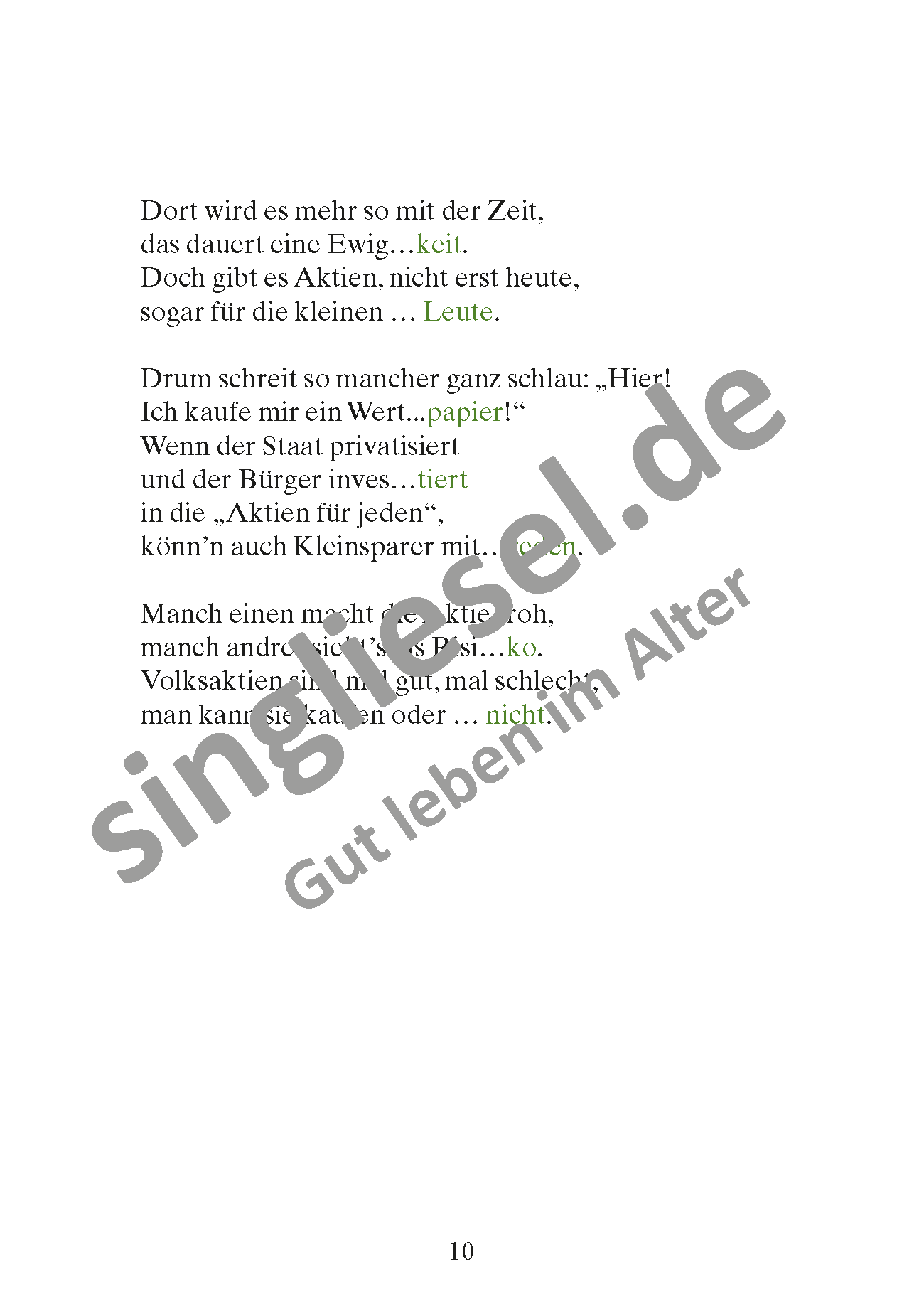 März - Lücken-Geschichten in Reimen. Sofort PDF Download. Der Kleinsparer Seite 2